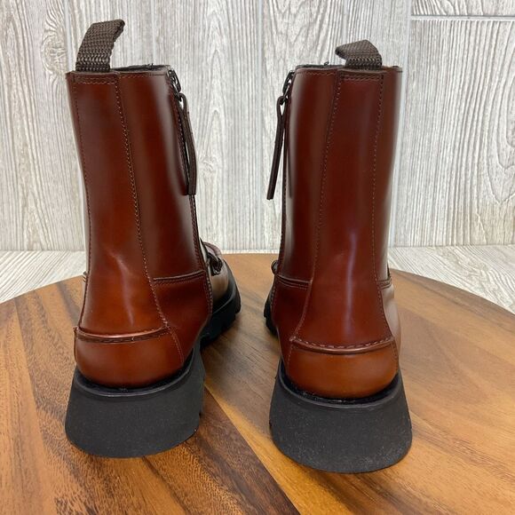 HEREU Studio Andreu Low Calf Zipped Boot Chelsea Boot NIB Russet Color Size 35EU - Picture 8 of 16